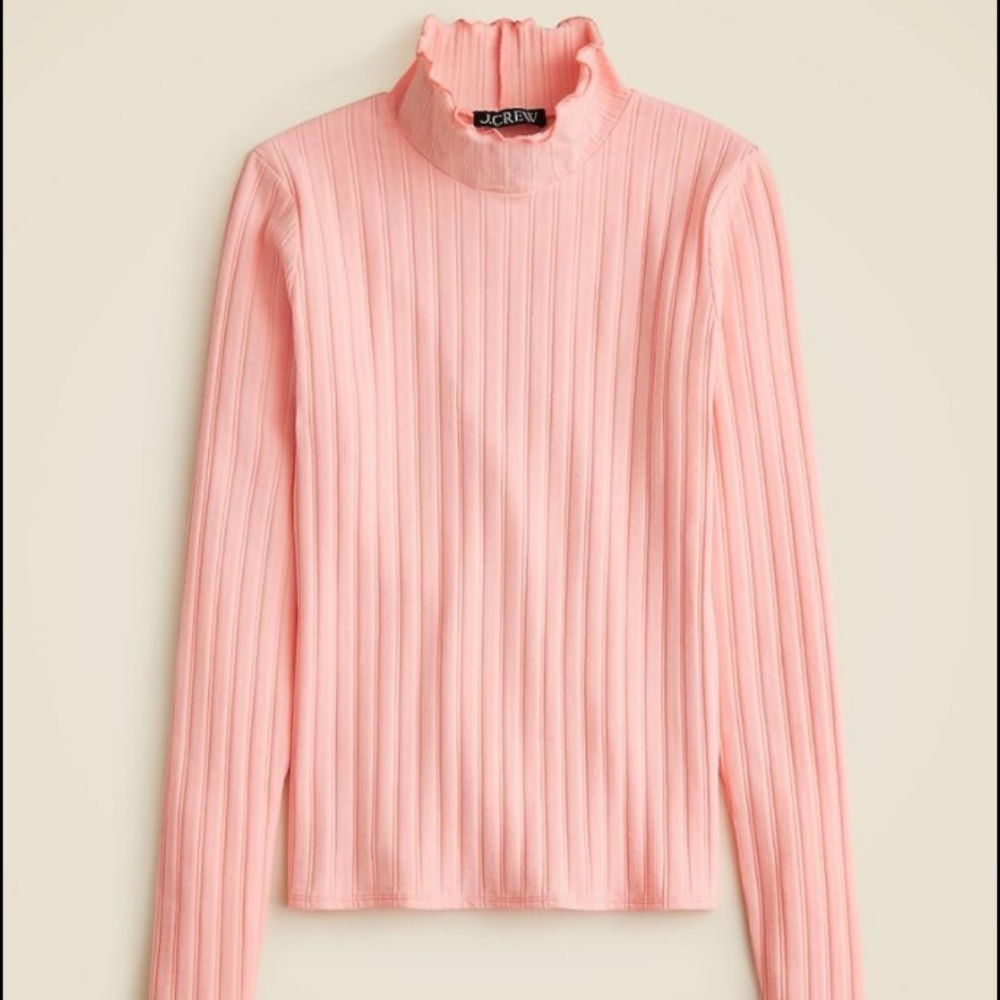 J. Crew Soft Pink Cowl Neck Sweater
